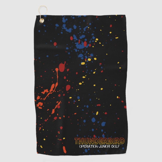 Thunderbird GolF Tour Towel – Splatter 2 (Front)