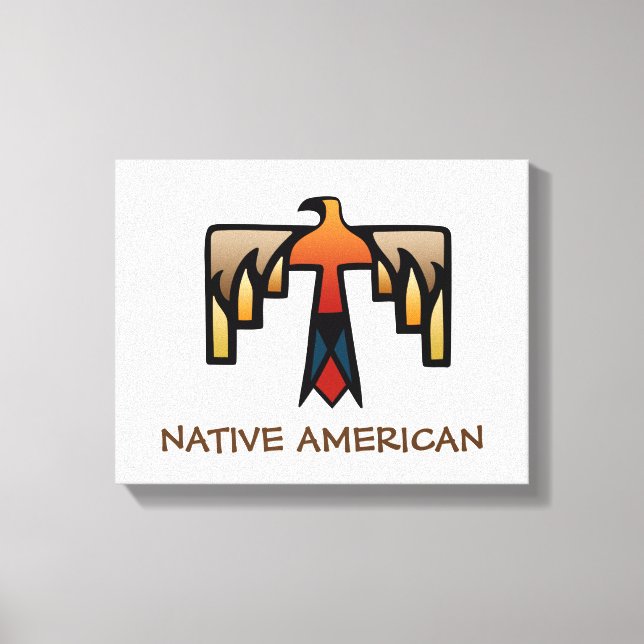 Thunderbird - Native American Indian Symbol Canvas Print (Front)