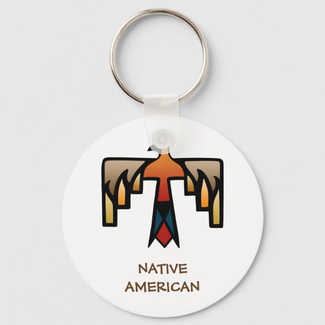 Thunderbird - Native American Indian Symbol Keychain (Front)