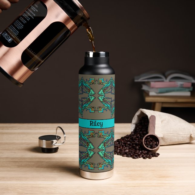 Thunderbird Personalized Water Bottle (Coffee)