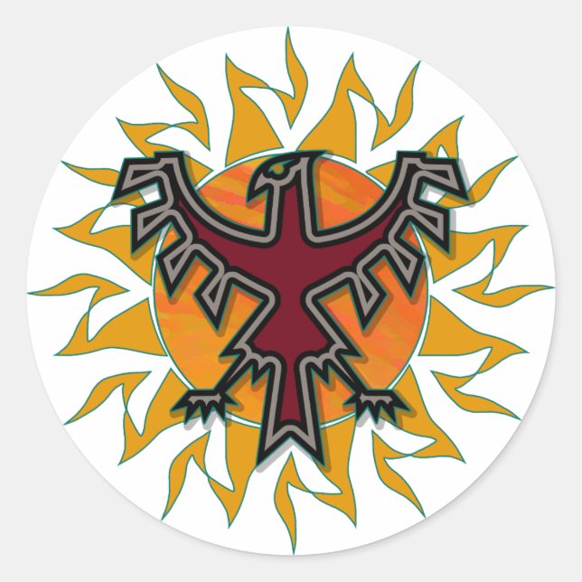 thunderbird Sun Classic Round Sticker (Front)