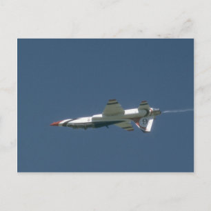 Thunderbird T-38 Jet Upside Down Postcard