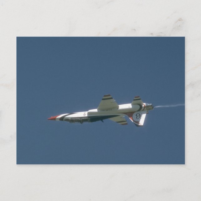 Thunderbird T-38 Jet Upside Down Postcard (Front)