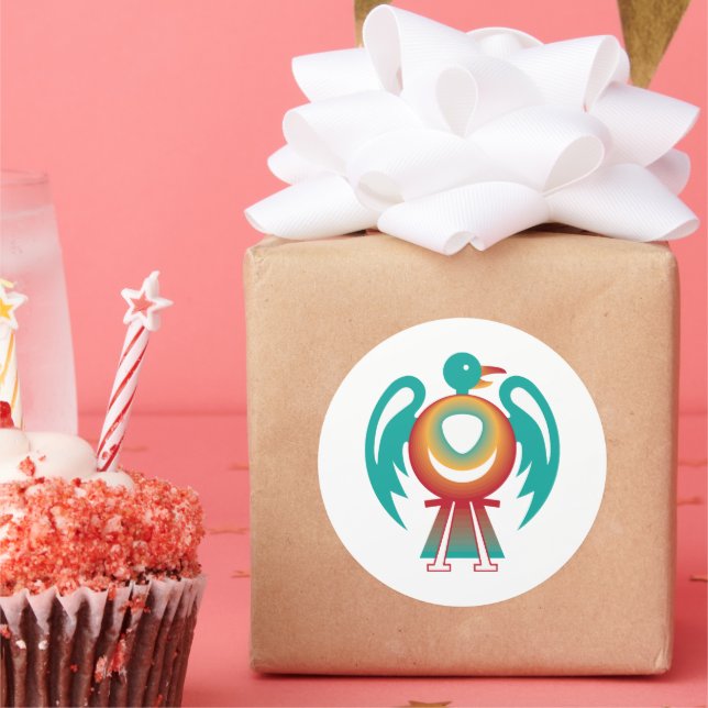 thunderbird v2 classic round sticker (Party)