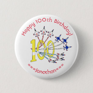Thunderbirds 100th Birthday Badge 2 Inch Round Button