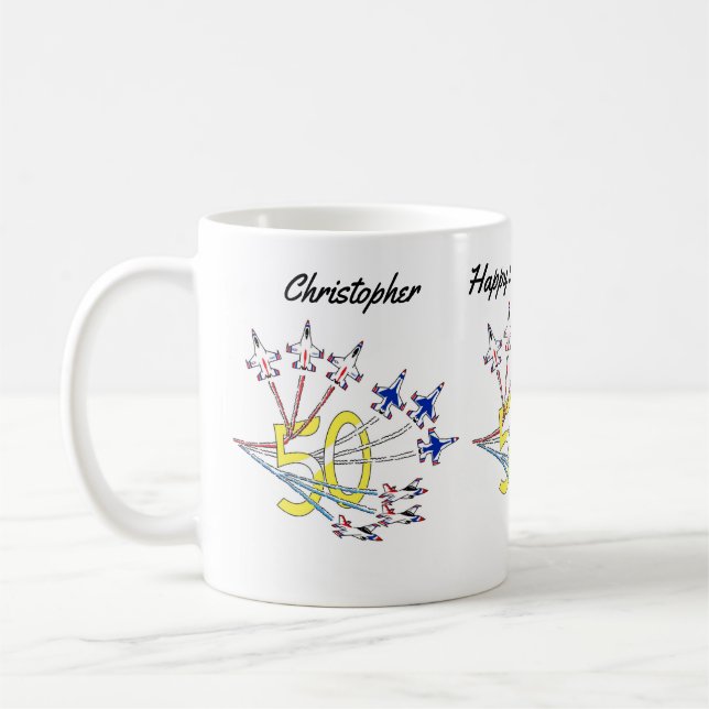 Thunderbirds 50th Birthday Coffee Mug (Left)