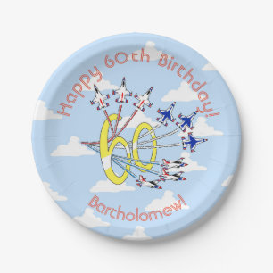 Thunderbirds 60th Birthday Blue Sky Paper Plate