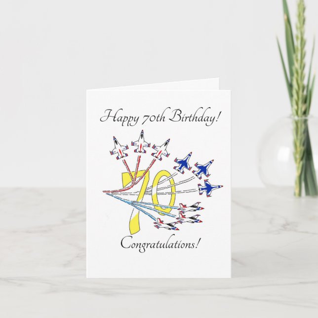 Thunderbirds 70th - Birthday Card White (Front)