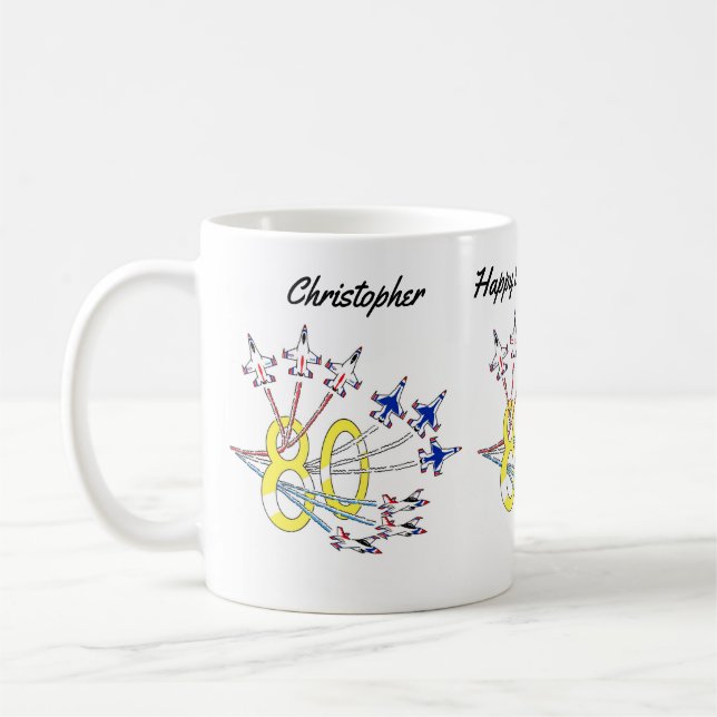 Thunderbirds 80th Birthday Coffee Mug (Left)