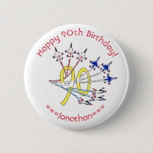 Thunderbirds 90th Birthday Badge 2 Inch Round Button