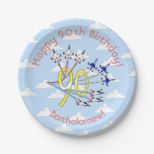 Thunderbirds 90th Birthday Blue Sky Paper Plate