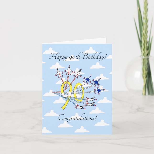 Thunderbirds 90th - Birthday Card - Blue Sky  (Front)