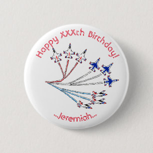 Thunderbirds Customisable Birthday Badge 2 Inch Round Button