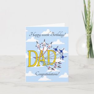 Thunderbirds Dad Customisable Birthday Blue Sky  Card
