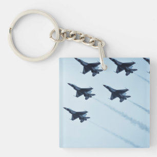 Thunderbirds F-16 Airshow Keychain