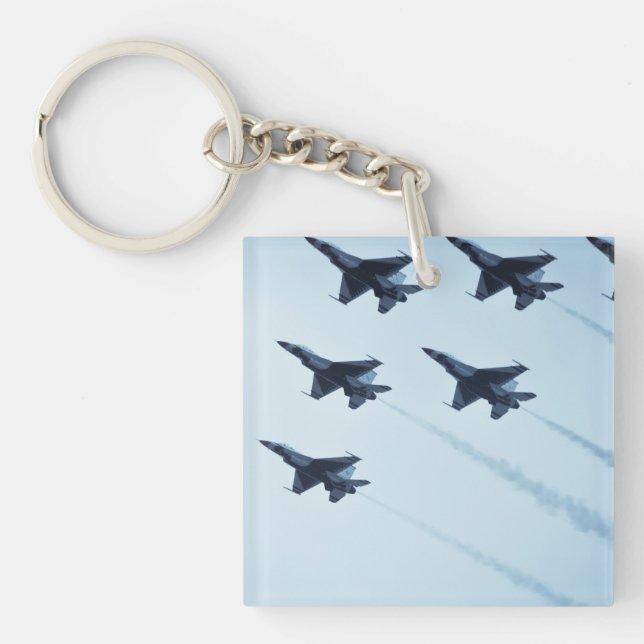 Thunderbirds F-16 Airshow Keychain (Front)