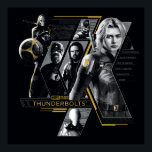 Thunderbolts* | Group Graphic Poster<br><div class="desc">Featuring the likeness of: Wyatt Russell, David Harbour, Sebastian Stan, Lewis Pullman, and Florence Pugh| Keep the Thunderbolts* close with this sharp, multi-panel design. Combining halftone textures with bold gold highlights, this graphic captures the identities of the MCU's most talented anti-heroes. It’s a sleek, tech-inspired look that fits perfectly on...</div>