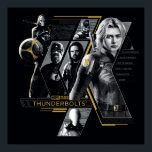 Thunderbolts* | Group Graphic Poster<br><div class="desc">Featuring the likeness of: Wyatt Russell, David Harbour, Sebastian Stan, Lewis Pullman, and Florence Pugh| Keep the Thunderbolts* close with this sharp, multi-panel design. Combining halftone textures with bold gold highlights, this graphic captures the identities of the MCU's most talented anti-heroes. It’s a sleek, tech-inspired look that fits perfectly on...</div>