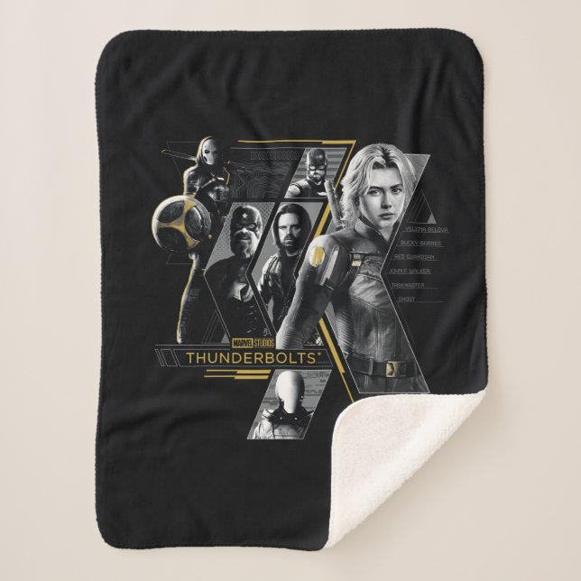 Thunderbolts* | Group Graphic Sherpa Blanket (Front)