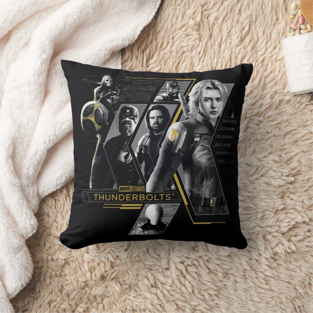 Thunderbolts* | Group Graphic Throw Pillow (Blanket)