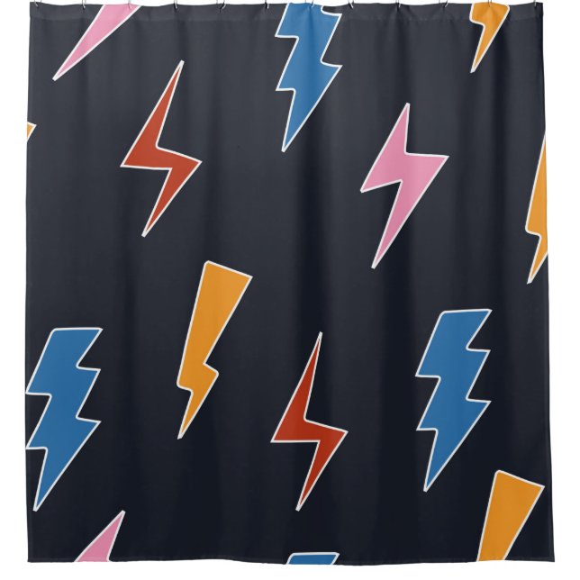 Thunderbolts seamless pattern,hand drawn lightning (Front)