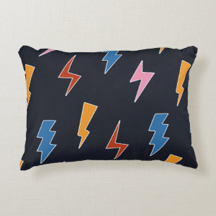 Thunderbolts seamless pattern,hand drawn lightning accent pillow