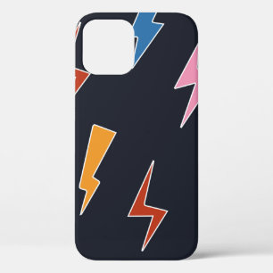 Thunderbolts seamless pattern,hand drawn lightning iPhone 12 case