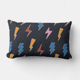 Thunderbolts seamless pattern,hand drawn lightning lumbar pillow