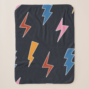 Thunderbolts seamless pattern,hand drawn lightning sherpa blanket