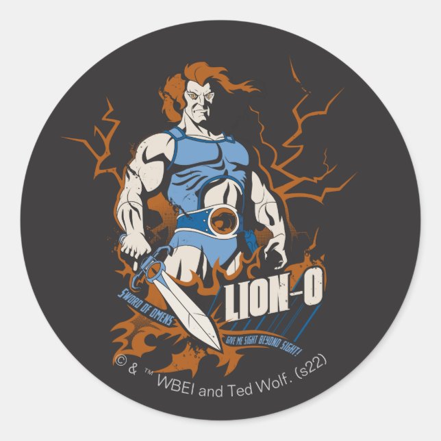 ThunderCats | Lion-O Electric Graphic Classic Round Sticker (Front)
