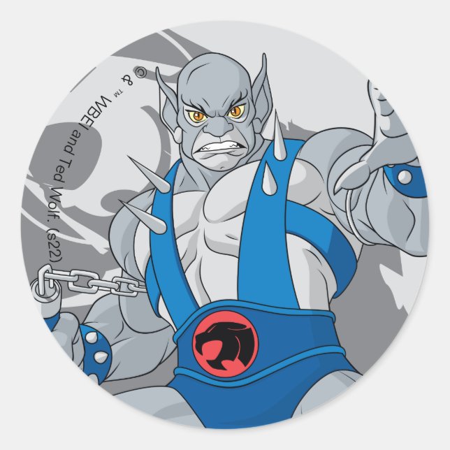 ThunderCats | Panthro Character Graphic Classic Round Sticker (Front)