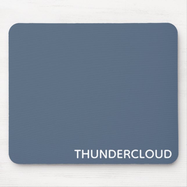 Thundercloud Blue-grey Colour Name Mouse Pad (Front)