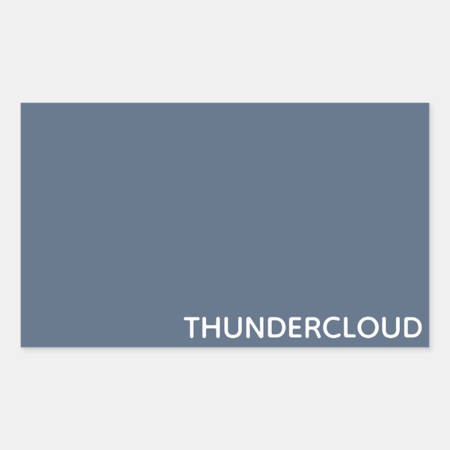 Thundercloud Blue-grey Colour Name Sticker (Front)
