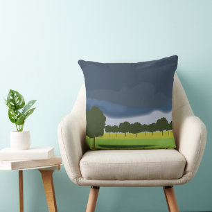 Thunderclouds Clouds Nature Landscape Throw Pillow