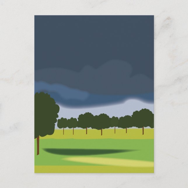 Thunderclouds Clouds Nature Travel Postcard (Front)
