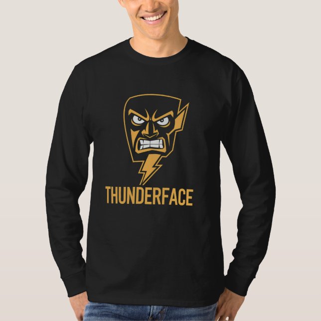 Thunderface Zaps Electric Avenue Rock Comic T-Shirt (Front)