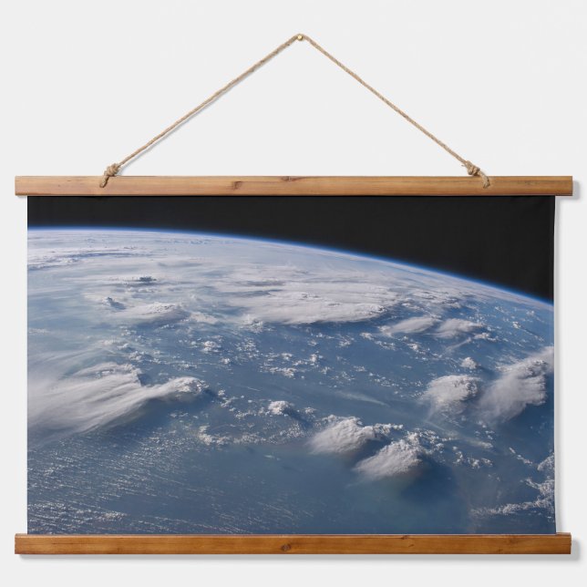 Thunderhead Anvils Of Earth Onto Southern Borneo. Hanging Tapestry (Front)