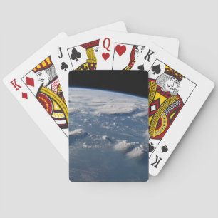 Thunderhead Anvils Of Earth Onto Southern Borneo. Playing Cards