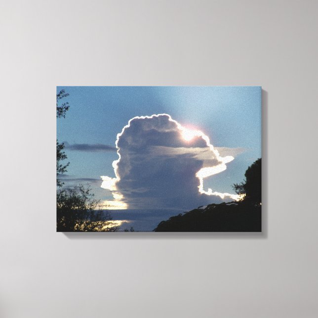 thunderhead cloud blocks the sun canvas print (Front)