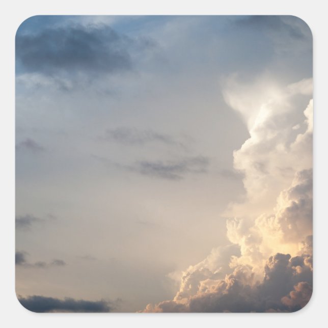 Thunderhead Cloud Heaven Sky Storm Clouds Square Sticker (Front)