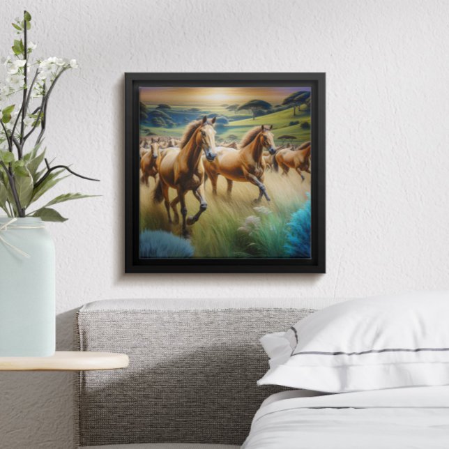 Thundering Hooves: A Herd of Horses in Motion Poster (Creator Uploaded)