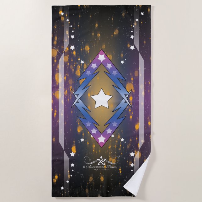 Thundering Stars Beach Towel (Front)