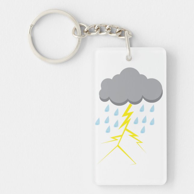 Thunderstorm and Lightning Keychain (Front)