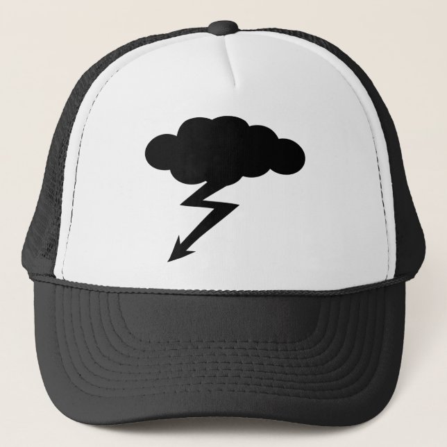 thunderstorm lightning trucker hat (Front)