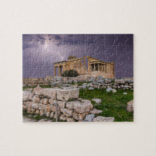 Thunderstorm over Acropolis Athens, Greece, Europe Jigsaw Puzzle
