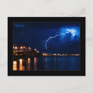 Thunderstorm over Miami - Postcard