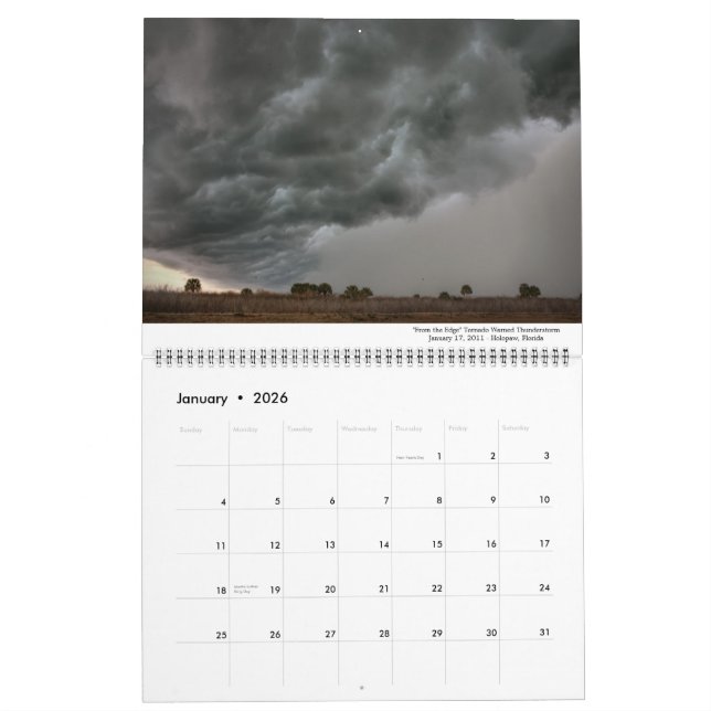 Thunderstorm Photography Calendar (Jan 2026)