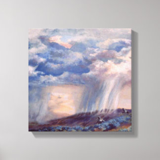 Thunderstorm Quail above the Mesa canvas print