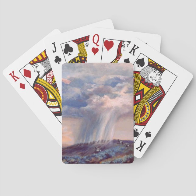 Thunderstorm Quail Classic Designed Playing Cards (Back)