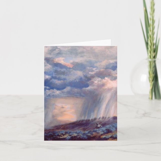 Thunderstorm Quail Colour Folded Greeting Card (Front)